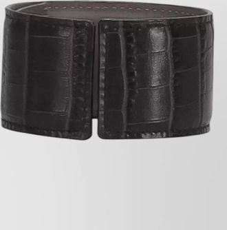 Niccol&ograve; Pasqualetti croc embossed leather bracelet