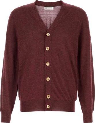 Brunello Cucinelli Vest met knopen - Rood