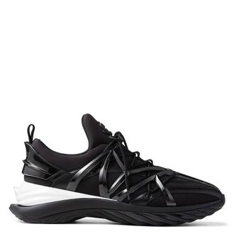 Jimmy Choo London Cosmos/M Neoprene and Leather Trainers, Brand Size 45 ( US Size 12 )