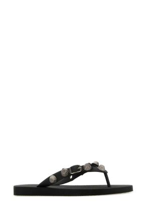 Balenciaga Cagole Thong Slider - Black