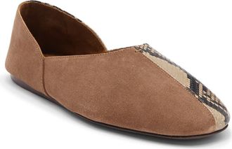 Khaite Jane Snakeskin Embossed Ballet Flat in Dattero at Nordstrom, Size 40.5