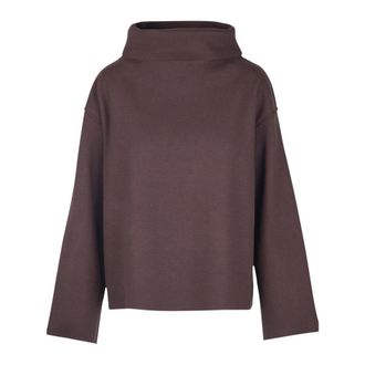 Ni&ugrave; Maglia Cappetta - Dames - Coltruien - Bruin - M - Wol - Truien & Vesten