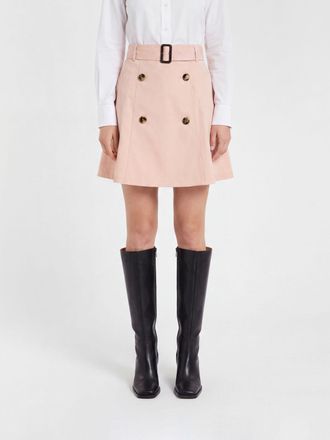 Burberry Minigonna A-line in cotone a vita alta con cintura regolabile