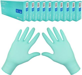 OEM Guantes De Nitrilo M Verde Mercator Nitrylex Green 100 Piezas Caja 10 Unidades