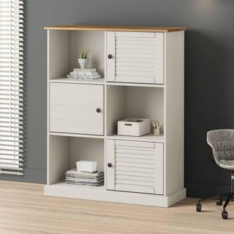 Berkfield Home Bookcase VIGO White 90x35x114.5 cm Solid Wood Pine