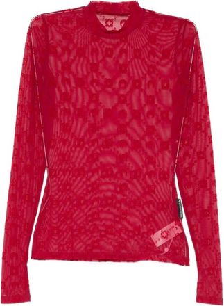 Marine Serre Dames, Tops, Rood, Maat: S