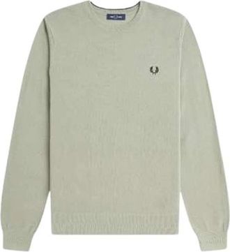 Fred Perry Piqu&eacute; Stitch Jumper - Heren - Ronde hals truien - Groen - XL - Katoen - Truien & Vesten