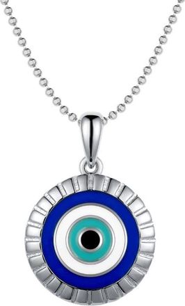 Mantra Evil Eye - I Am Supported And Protected necklace in Silver at Nordstrom