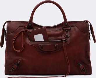 Balenciaga Le City Medium leather top-handle bag