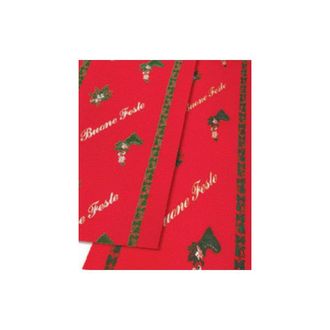 Alma 50 X Passatoia Buone Feste H 100 Cm Fondo Rosso