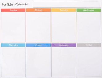 OEM Pizarra Magn&eacute;tica Blanca Para Nevera, Panel De Pared, Planificador Semanal, Calendario, Borrable
