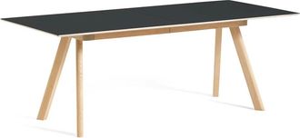 HAY Copenhague CPH30 2.0 ausziehbarer Esstisch, 160/310 x 80 cm, Eiche matt lackiert / Linoleum schwarz