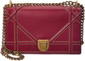 Dior Red Calfskin Leather Diorama Flap Ba (Authentic Pre-Loved)