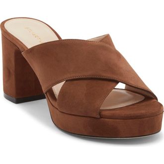 Stuart Weitzman Dayna Platform Sandal in Cigar at Nordstrom, Size 10.5
