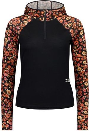 Mons Royale Bella Merino Long Sleeve Hood Merinounterw&auml;sche f&uuml;r Damen | schwarz