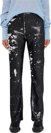 10 Days Pailletten Flared Leggings - Dames - Slim Fit Broeken - Zwart - XS - Pailletten - Broeken