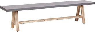 Beliani Beliani - Banco De Jard&iacute;n Moderno De Cemento 200 Cm Base De Madera De Acacia Estilo Industrial Gris Madera Clara Tonnare