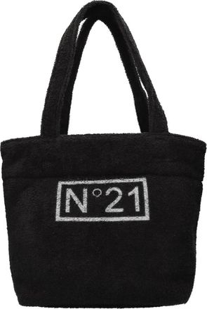 N&deg;21 Katoenen badstof shopper - Dames - Shoppers - Zwart - ONE Size - Katoen - Tassen