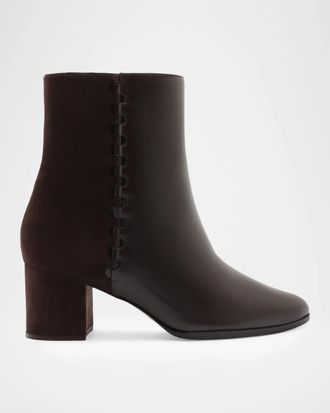 Alexandre Birman 60mm Jesse Mixed Leather Booties
