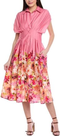 Badgley Mischka Pleated Shirtdress