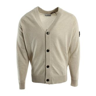 Stone Island Cardigans, male, Beige, Size: M Vest