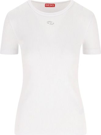 Diesel T-shirt met logodetail - Wit
