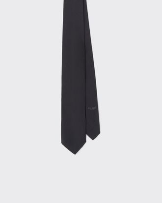 Prada Pinpoint-krawatte, Herren, Schwarz, Gr&ouml;&szlig;e R150