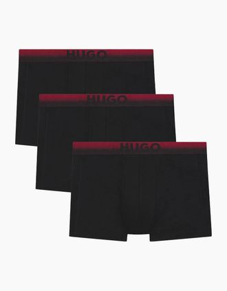 HUGO BOSS Mens HUGO 3-Pack Modal Boxer Trunk Spray Triplet, Black - Size: 37/36/32