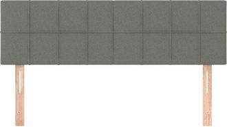 vidaXL Cabecero Con Led De Tela Gris Oscuro 144x5x78/88 Cm Vidaxl