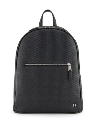 A|X Armani Exchange Rugzak met all-over logo-reli&euml;f - Zwart