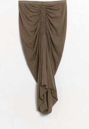 Rick Owens Womens Shrimp Skirt In Fawn