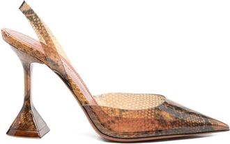Amina Muaddi Holli Snake-effect Pumps