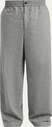 Giorgio Armani Mens Stretch Wool-Cashmere Straight-Leg Trousers