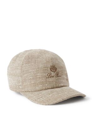 Loro Piana Logo-Embroidered Rain System Linen and Silk-Blend Tweed Baseball Cap