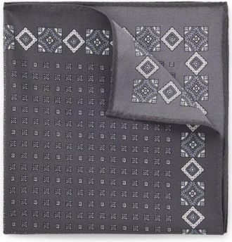 BOSS BY BECKHAM printed silk pocket square