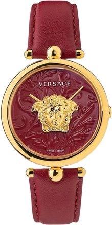Versace Palazzo Empire Horloge - Dames - Accessoires - Rood - Maat: ONE Size Leer
