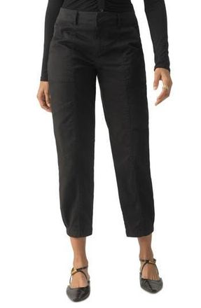 Sanctuary Sahara Tapered Stretch Cotton Utility Pants in Black at Nordstrom Rack, Size 24