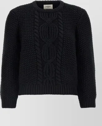 Saint Laurent wool cable-knit crewneck sweater