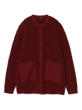 Undercover round-neck patch-pocket cardigan - men - Polyester/Nylon/Acrylic/Wool - 6 - Red