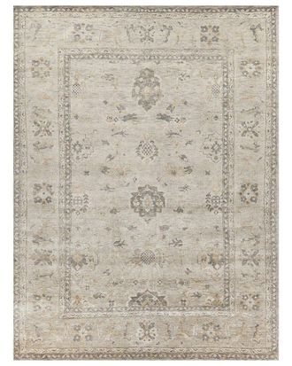 Exquisite Rugs Antique Weave Oushak Hand-Knotted New Zealand Wool Rug