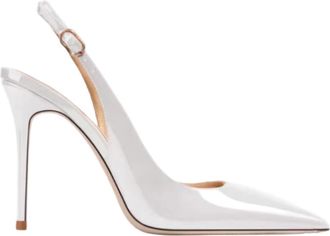 Generic Pointed Toe Buckle Strap Slingback Stiletto Heels Closed Toe Backless Dress Shoes Women Elegant Formal Party Wedding Footwear,White,6 UK