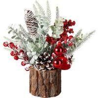 OEM Peque&ntilde;o &Aacute;rbol De Navidad Artificial Con Adornos Navide&ntilde;os, Pi&ntilde;as Y Bayas, &Aacute;rbol De Mesa Para Decoraci&oacute;n Navide&ntilde;a, Hogar, Fiestas, Invierno, Uso Interi