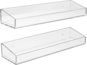 Sorbus Acrylic Bathroom Shelf - Set of 2 in Clear at Nordstrom Rack