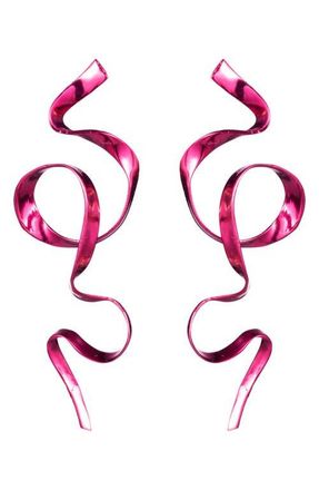 Sterling King Allegro Ribbon Drop Earrings in Fuchsia at Nordstrom