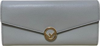 Fendi Light Gray Long Wallet (Bi-Fold) (Pre-Owned)
