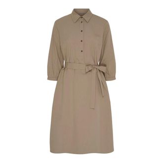 Notyz Abito Camicia - - Dresses - Donna - Beige - M