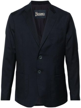 Herno Blazer met enkele rij knopen - Blauw
