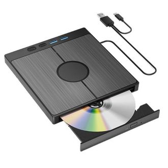OEM Lecteur Dvd Externe - Usb 3.0 Et Type-c - Compatible Windows Et Mac - Lecture Et Ecriture Cd Dvd - Hub 7 En 1 Avec Lecteur Sd Tf - C&acirc;ble Int&eacute;gr&eacute; - 1 P