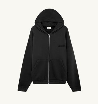 Autry FELPA A ZIP INTERA CON CAPPUCCIO E LOGO IN TONO UNISEX