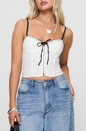 Princess Polly Severas Corset Camisole in White at Nordstrom Rack, Size 8